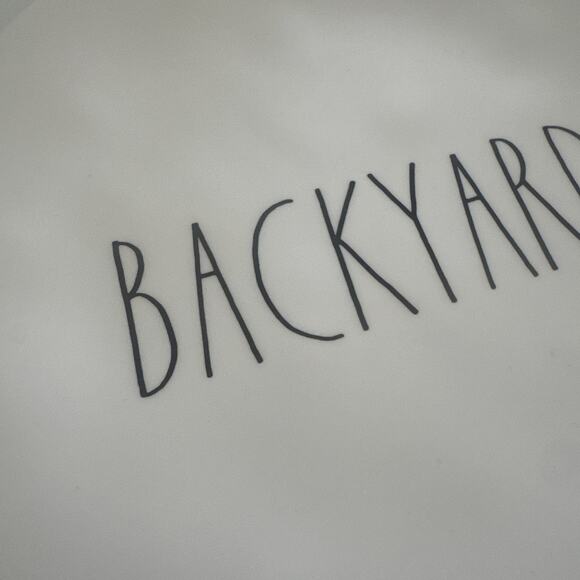 Rae Dunn Melamine BACKYARD Dinner Plates 10" Set of 4 Farmhouse Country - Picture 4 of 9